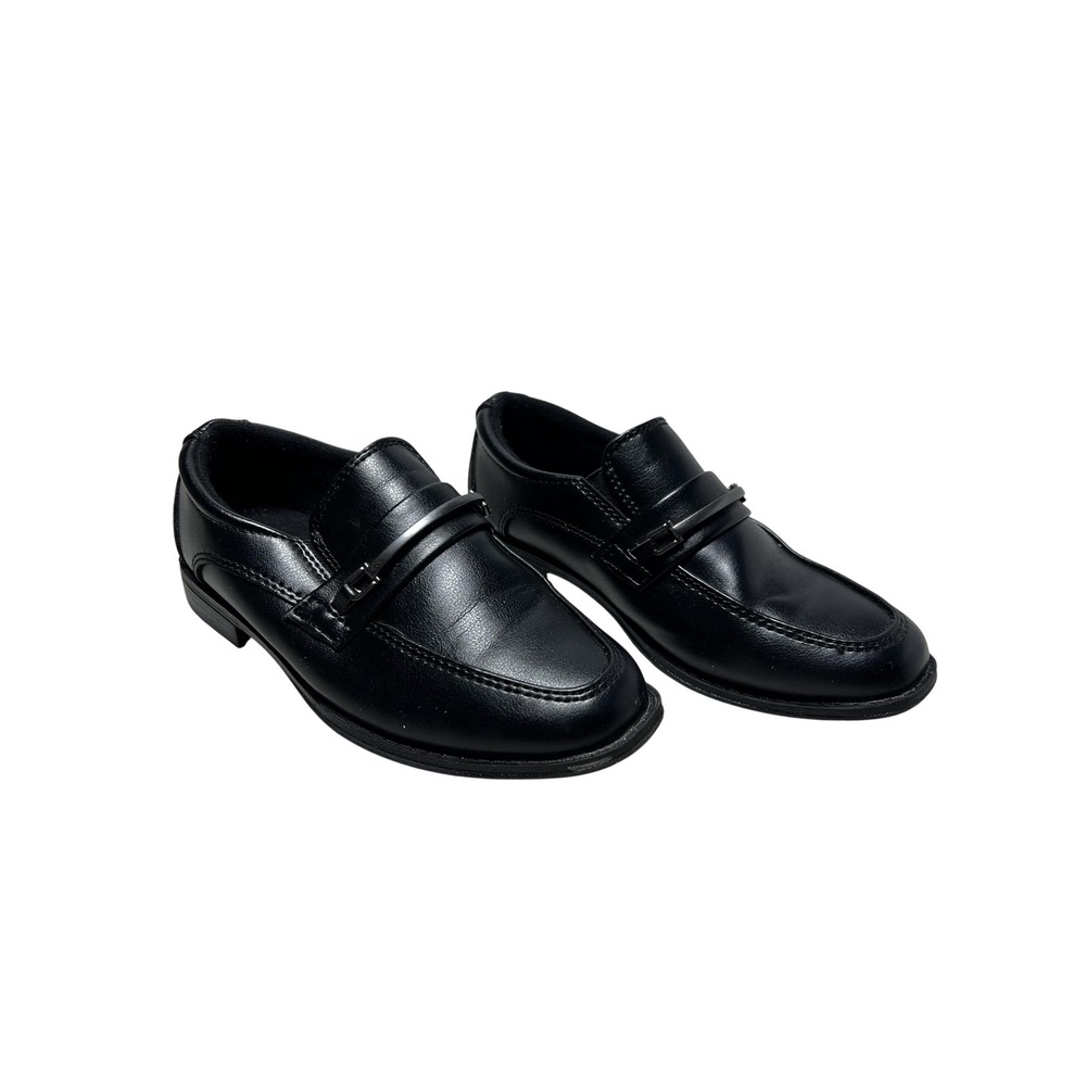Boys Dress‎ Loafer Shoes Size 12 Black Slip On Formal Wedding School Church